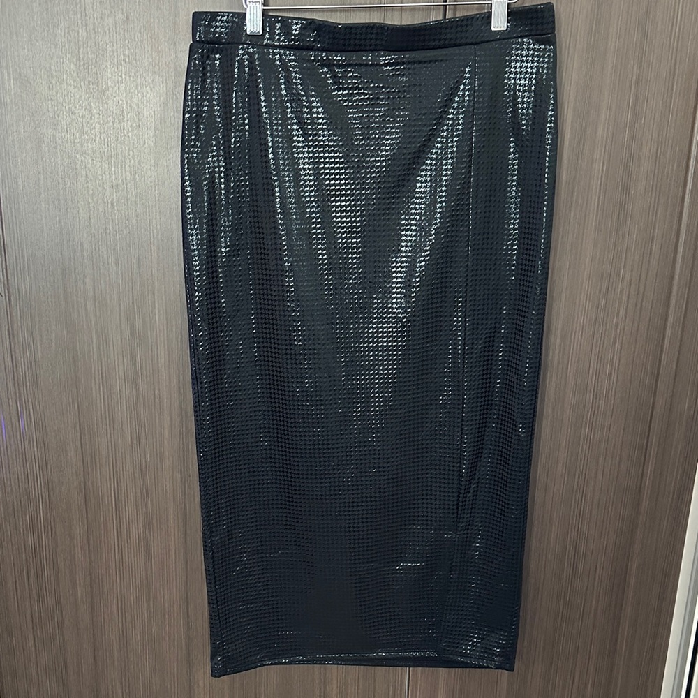 SHEIN‎ Black Shimmer Pencil Skirt